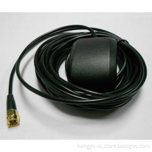 GPS Active Antenna, 28dBi LNA Gain, with RHCP Polarization and Magnetic or Adhesive Mounting